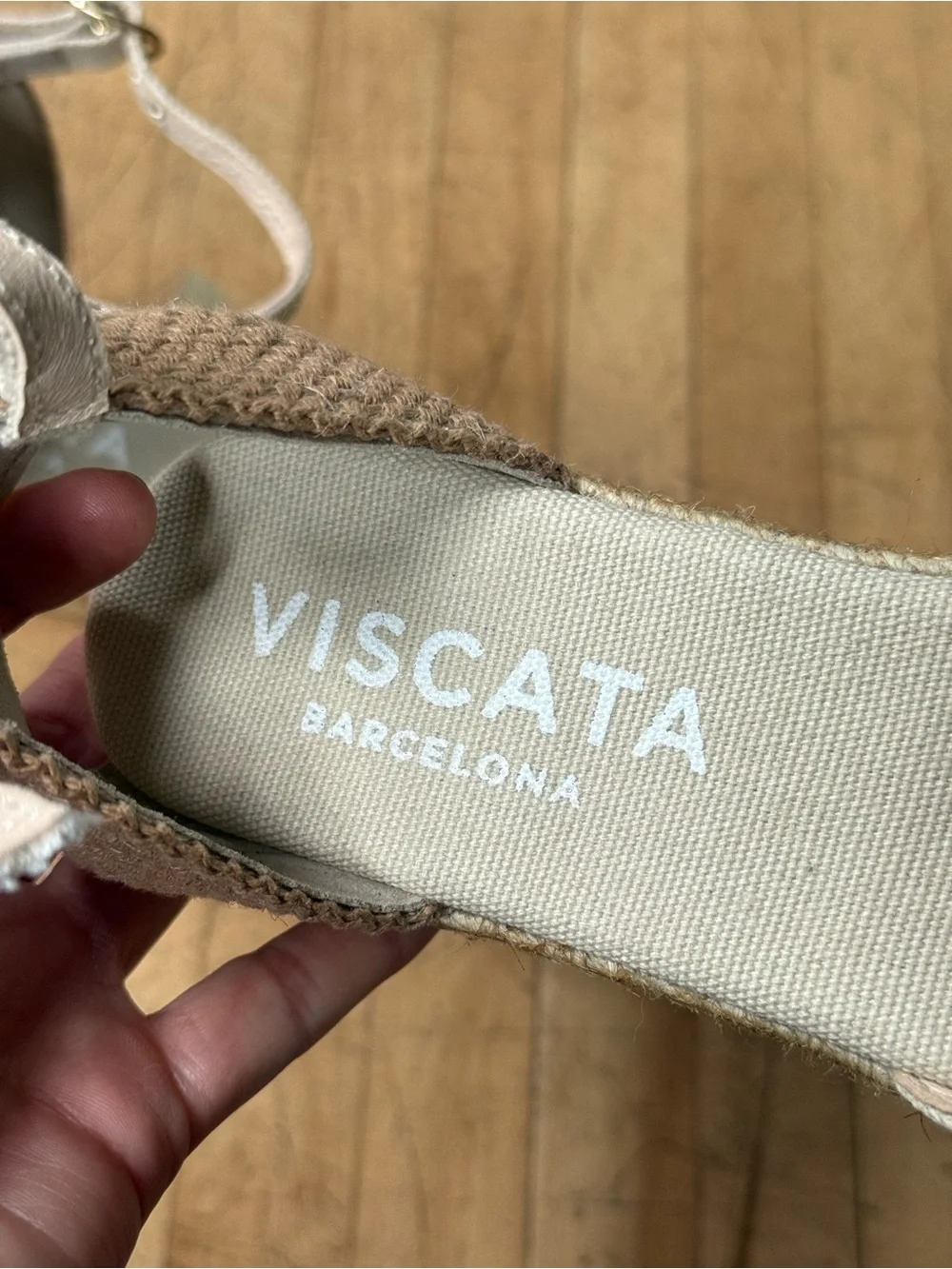 VISCATA BARCELONA Pubol Canvas Espadrille Wedge Heels Closed Toe Quiet Luxury 39